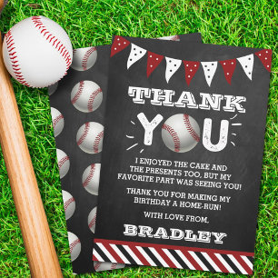 Carte De Remerciements Baseball N'Importe Quel Âge Anniversaire