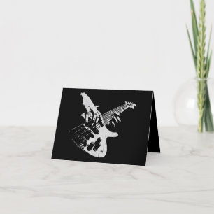 Carte De Remerciements Bass Guitar Player