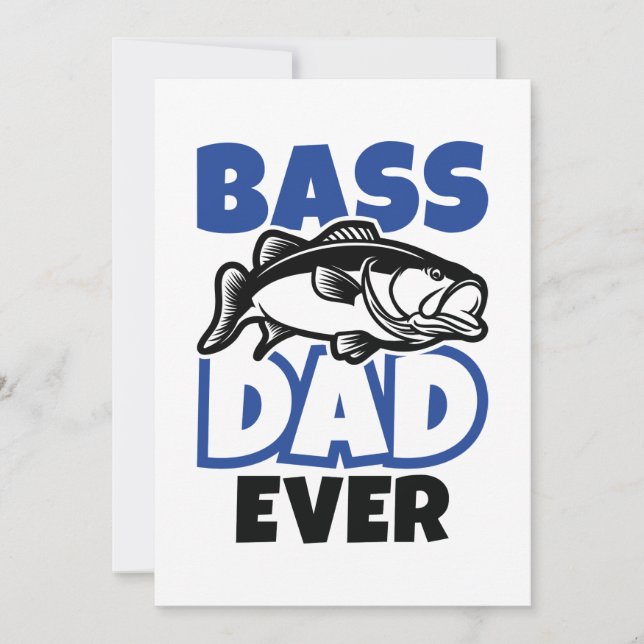 Carte De Remerciements Bass Papa jamais (Devant)