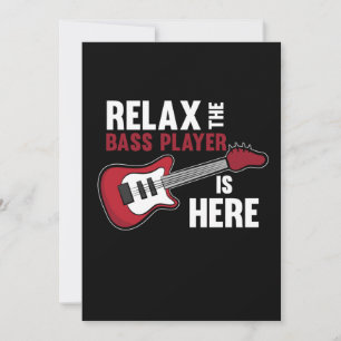 Carte De Remerciements Bass Player Est Ici Guitare Musique Musicien Guita