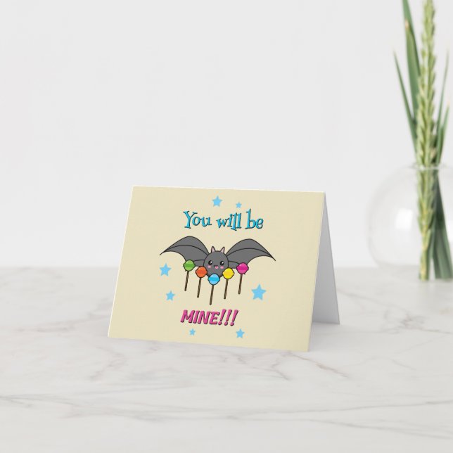 Carte De Remerciements Bat Craving Lollipops (Devant)