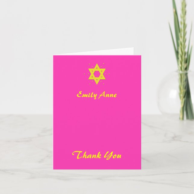 Carte de remerciements bat mitzvah (Devant)