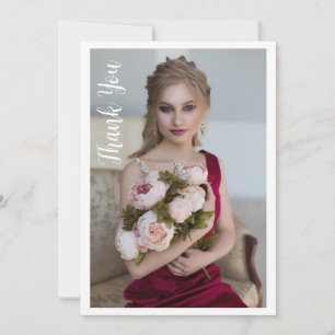 Carte De Remerciements Bat mitzvah photo simple élégant Anniversaire