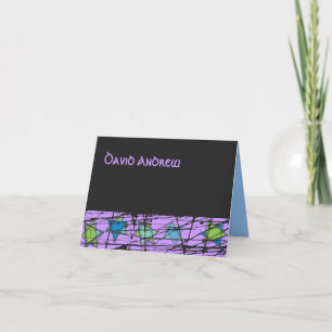 Carte de remerciements Bat mitzvah Stars Bar