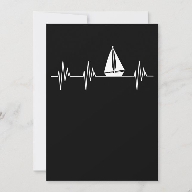 Carte De Remerciements Bateau Bateau À Heartbeat Bateau Voilier Cruise Lo (Devant)