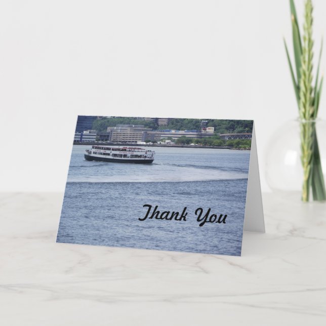 Carte de remerciements bateau de croisière (Devant)