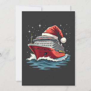 Carte De Remerciements Bateau de croisière en famille Correspondant Noël