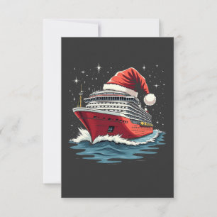 Carte De Remerciements Bateau de croisière en famille Correspondant Noël