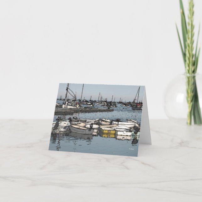 Carte De Remerciements Bateaux de dock--merci (Devant)