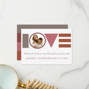 Carte De Remerciements Bauhaus Love Stried Mariage