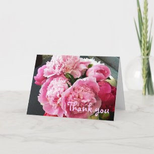 Carte De Remerciements BD- Peony Floral Thank you card