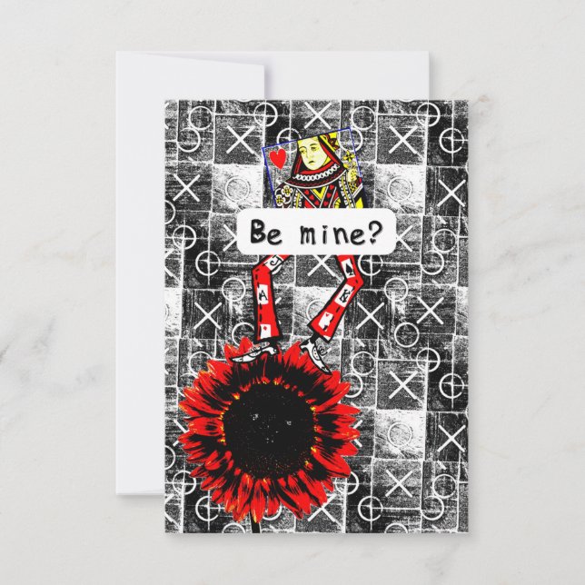 Carte De Remerciements BE MINE Dancing Queen Las Vegas Style Valentine (Devant)