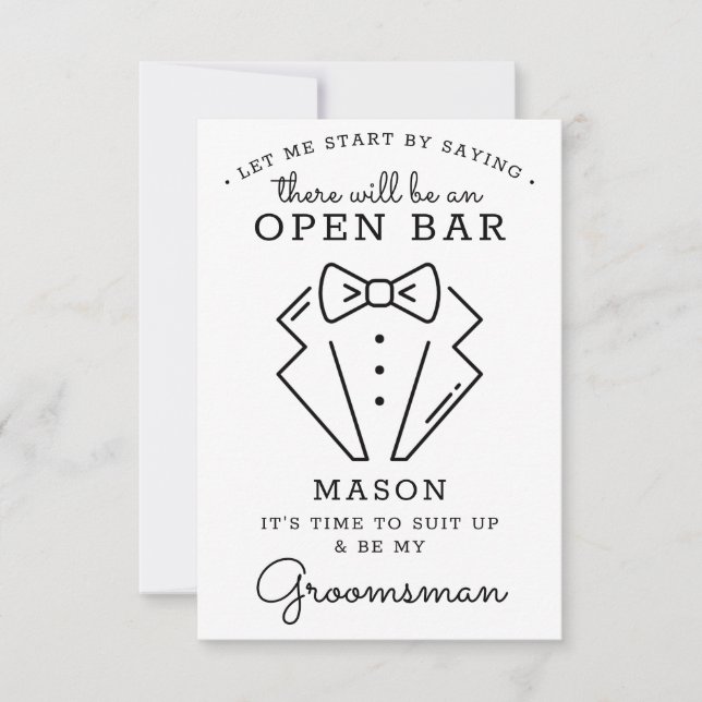Carte De Remerciements Be My Groomsman Card - Drôle (Devant)