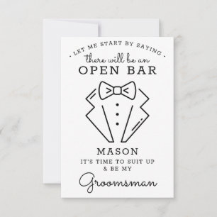 Carte De Remerciements Be My Groomsman Card - Drôle