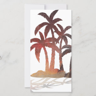 Carte De Remerciements Beach Palm Trees