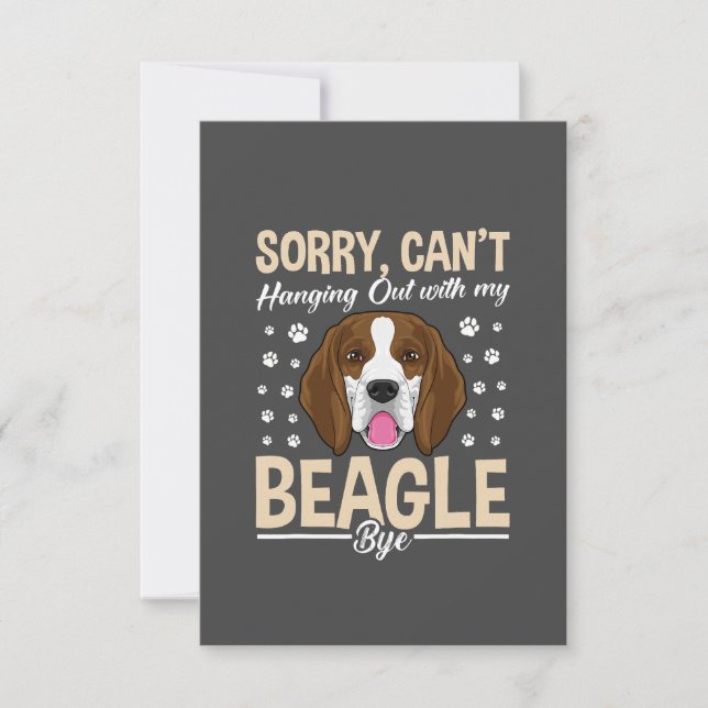Carte De Remerciements Beagle Chien Art Vêtements / Amoureux de les chien (Devant)