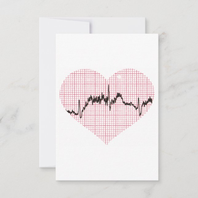 Carte De Remerciements Beat du coeur VII (Devant)