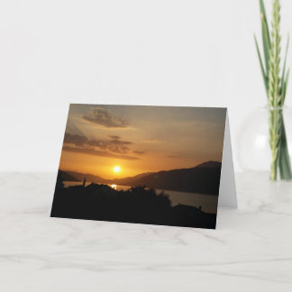 Carte De Remerciements Beau coucher du soleil