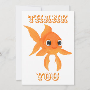 Carte De Remerciements Beau poisson rouge