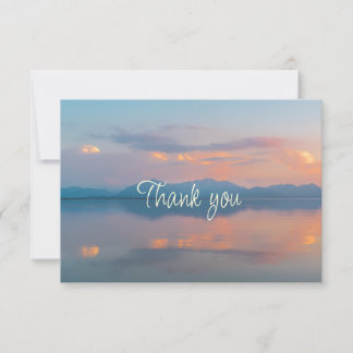 Carte De Remerciements Beautiful Sky Water Scenery Calm lake Thank you