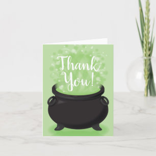 Carte De Remerciements Bébé brasse Sorcière douche Halloween Cauldron