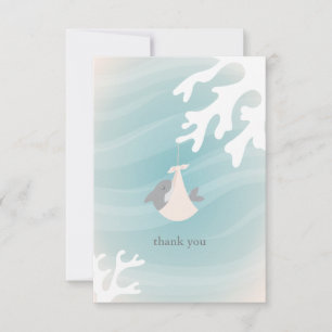 Carte De Remerciements Bébé de requin doux