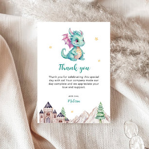 Carte De Remerciements Bébé Dragon Mignon