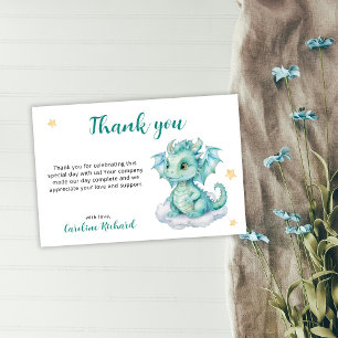 Carte De Remerciements Bébé Dragon Mignon