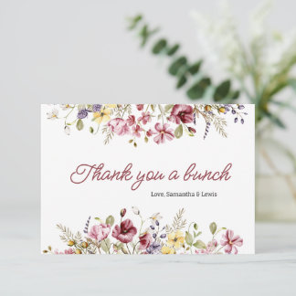 Carte De Remerciements Bébé en fleurs