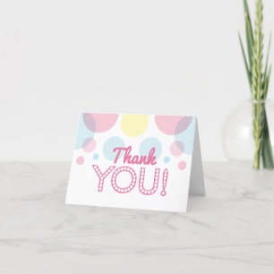 Carte De Remerciements Bébé Fille Garçon Bleu Jaune Rose Prêt à Naître Sh
