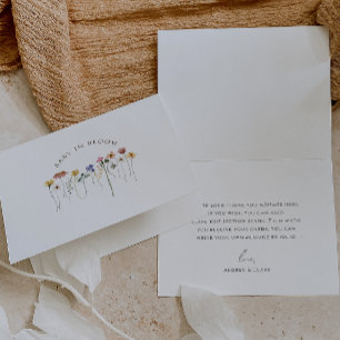 Carte De Remerciements Bébé Fleur Sauvage Colorée en Fleur Baby Shower