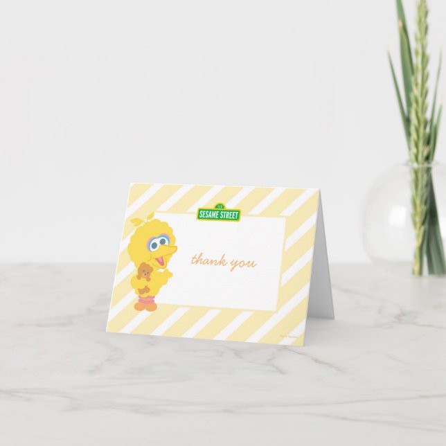 Carte De Remerciements Bébé grand oiseau anniversaire (Devant)