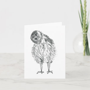 Carte de remerciements bébé hibou