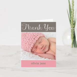 Carte de remerciements bébé tout simplement adorab