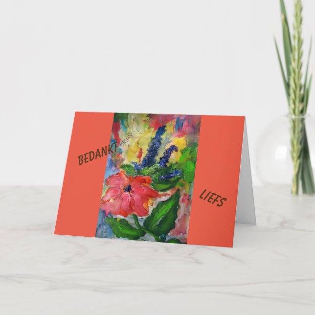 Carte De Remerciements Bedankt kunst - kaart (Devant)