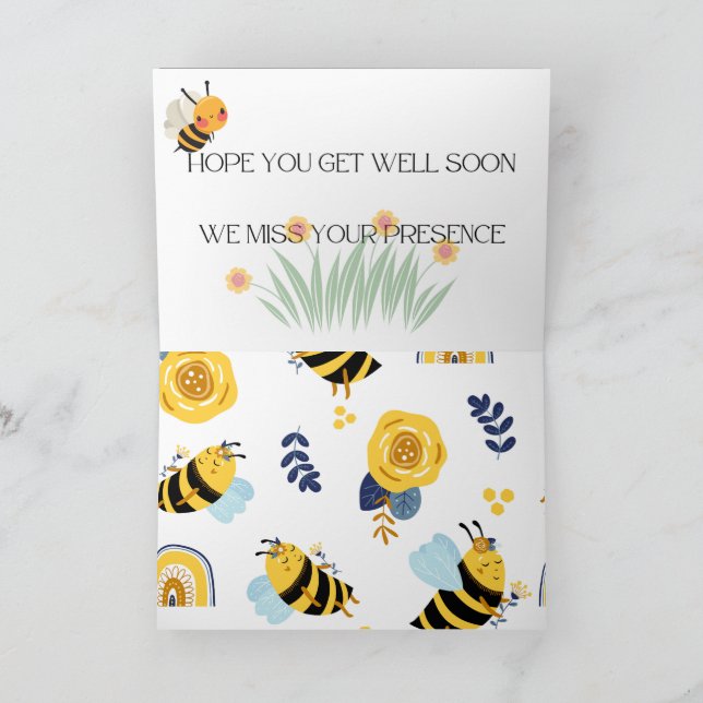 CARTE DE REMERCIEMENTS BEE BIENTÔT (Intérieur)