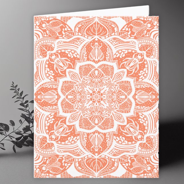 Carte De Remerciements Beetles Mandala Art Blank (Créateur téléchargé)