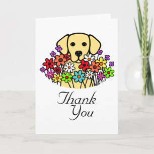 Carte De Remerciements Belle Âme Jaune Labrador Illustration