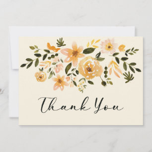 Carte De Remerciements Belle aquarelle design floral