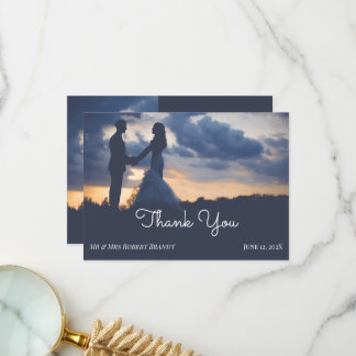 Carte De Remerciements Belle photo Mariage