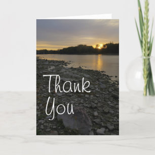 Carte De Remerciements Belle Rivière Sunrise