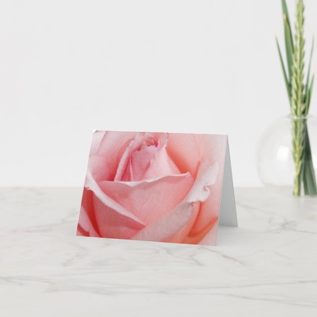 Carte De Remerciements Belle rose rose rose (Devant)