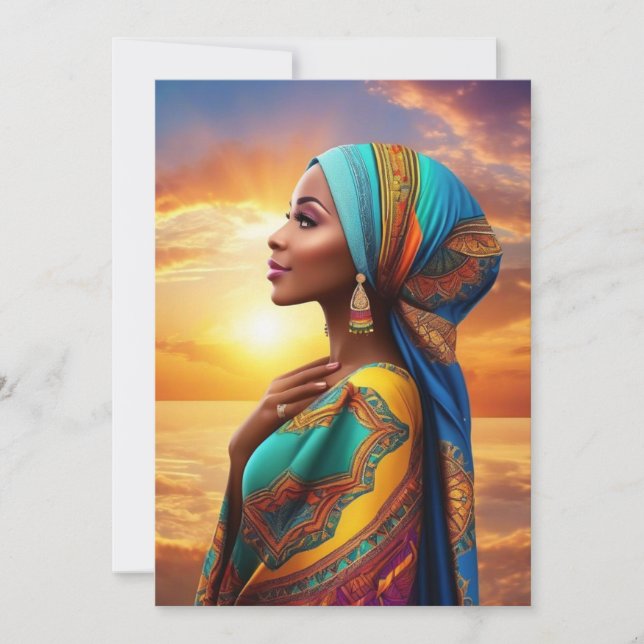 Carte De Remerciements Belles femmes africaines américaines (Devant)