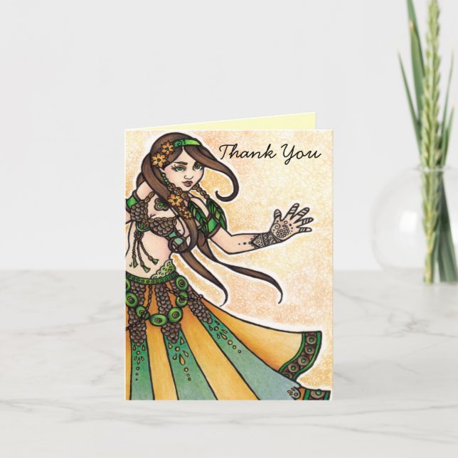 Carte De Remerciements Belly Dancer Thank (Devant)
