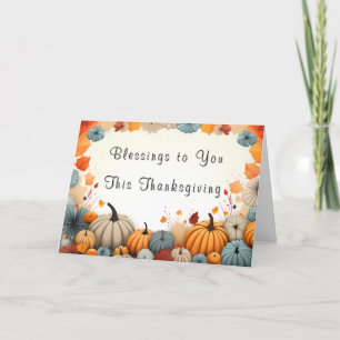 Carte De Remerciements Bénédiction pour vous ce Thanksgiving