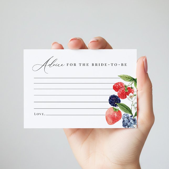 Carte De Remerciements Berry Baby Shower Advice Card Berry Sweet (Créateur téléchargé)