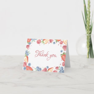 Carte De Remerciements Berry doux été Anniversaire 