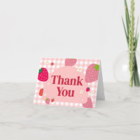 Berry Sweet En vichy Baby shower aux fraises