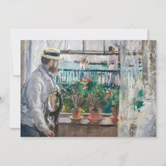 Carte De Remerciements Berthe Morisot - Eugene Manet sur l'île de Wight (Devant)
