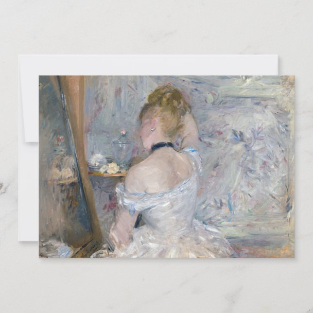 Carte De Remerciements Berthe Morisot - Femme à sa Toilette (Devant)